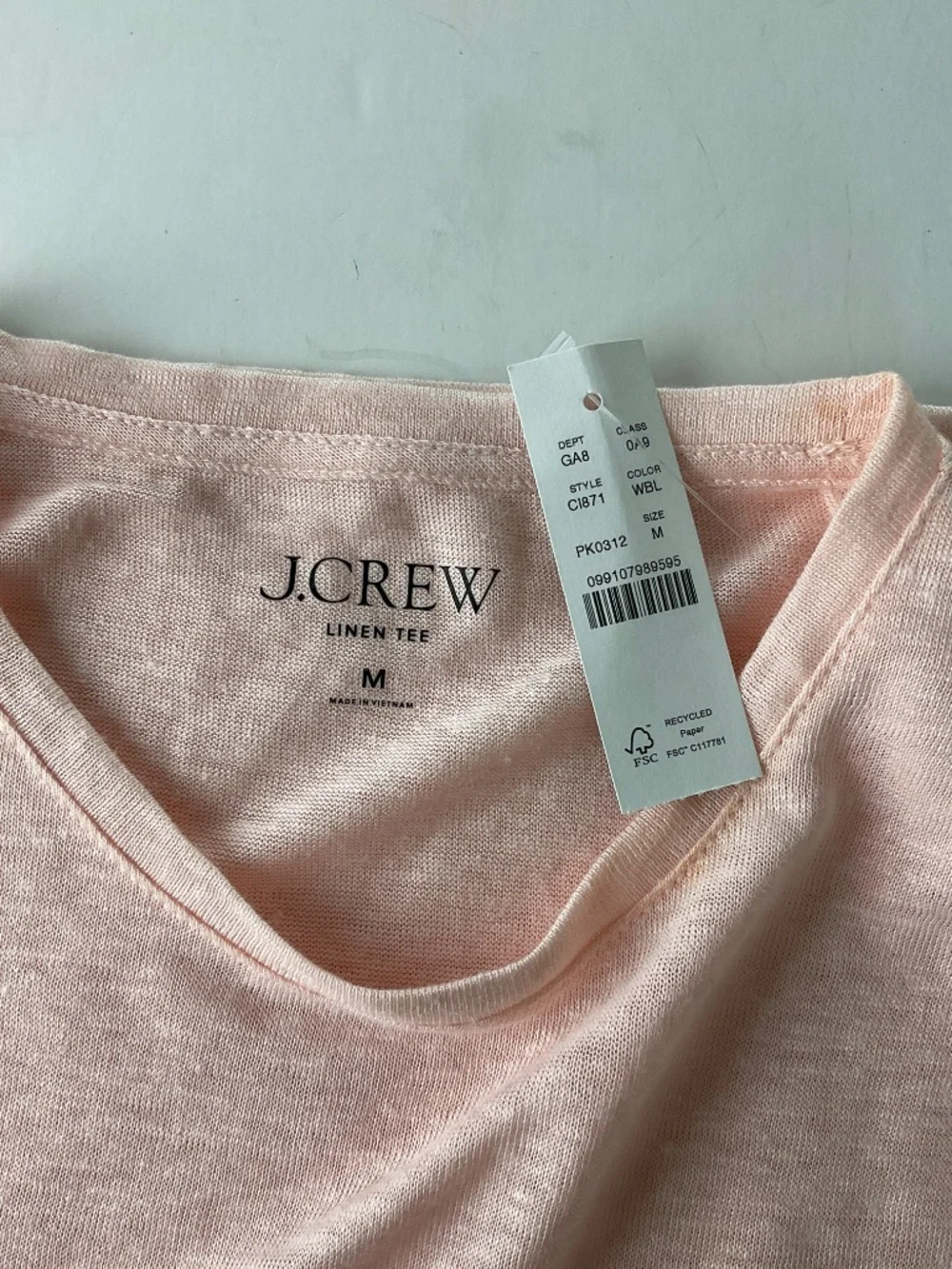 J. Crew New Relaxed Linen T-Shirt NWT